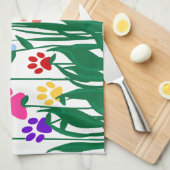 Tatzendruck-Blumengarten Massenproduktion Küchentuch (Viertel Falte)