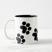 Tatzendruck-Kaffee-Tasse Zweifarbige Tasse (Links)