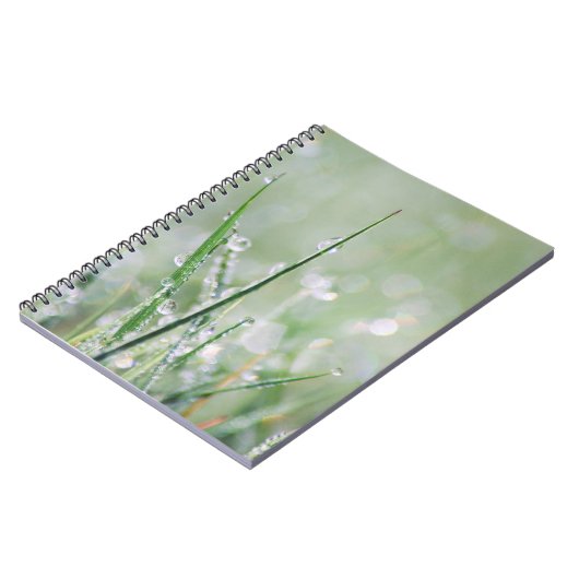 Tau-Bedeckte Gras-Raum-Zeitschrift Notizblock (Linke Seite)