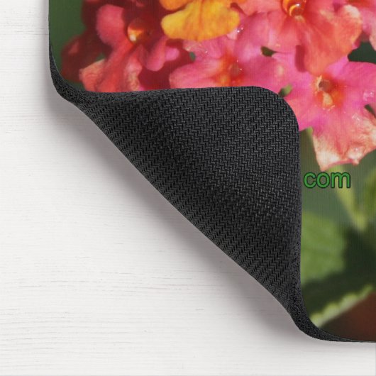 Tau bedeckte Lantana-Blumen-Mausunterlage Mousepad (Ecke)