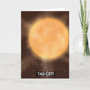 Tau Ceti Space Art Poster Feiertagskarte
