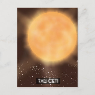 Tau Ceti Weltraum-Kunstposter Postkarte