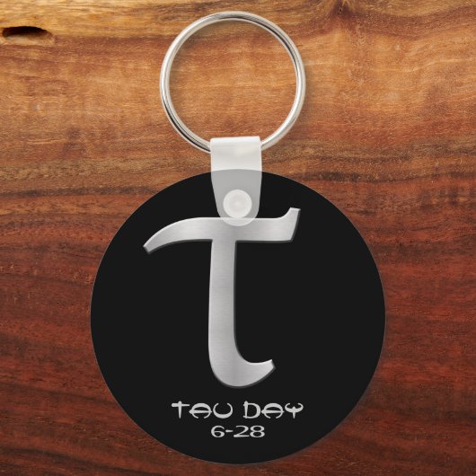 Tau Day - Silbergriechisches Symbol Schlüsselanhänger (Vorderseite)