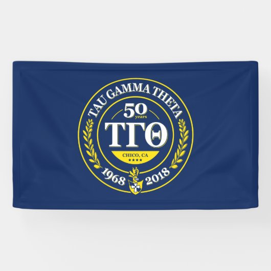 Tau Gamma Theta 50th Anniversary 3x5 Banner (Horizontal)