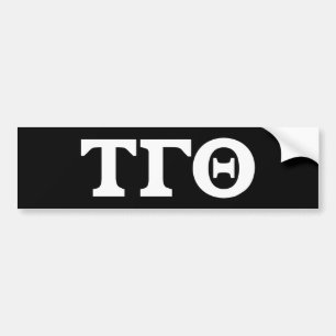 Tau Gamma Theta Autoaufkleber - Weißbriefe