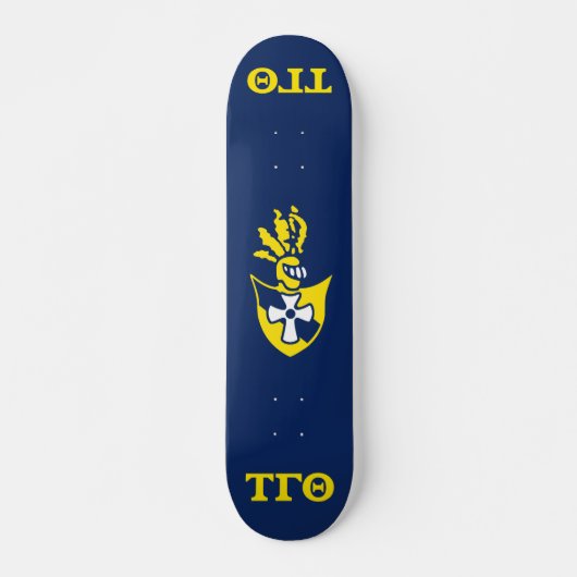 Tau Gamma Theta Skateboard - Marine mit Wappen (Vorne)