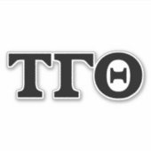 Tau Gamma Theta Vinyl Letters - Black Letters Aufkleber (Vorderseite)