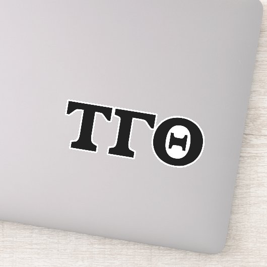 Tau Gamma Theta Vinyl Letters - Black Letters Aufkleber (Detail)