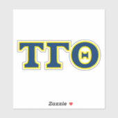Tau Gamma Theta Vinyl Letters - Farbe umrissen Aufkleber (Blatt)