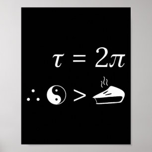 Tau ist größer als Pi - Nerdy Tau Day Mah Poster