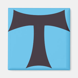 Tau-Kreuz Franziskanisches Glaubenssymbol Kunst Magnet