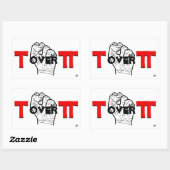 Tau und Pi-Mathe-Witz Rechteckiger Aufkleber (Blatt)