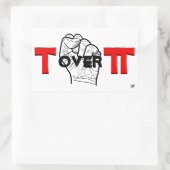 Tau und Pi-Mathe-Witz Rechteckiger Aufkleber (Tasche)