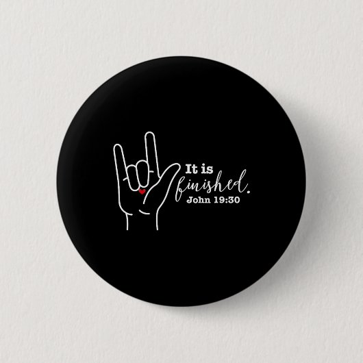 Taub christlicher Glaube Ostern Asl Gebärdensprach Button (Vorderseite)