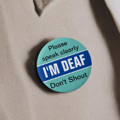 Taubbewusst, Hörbehinderung, Taubheit, weniger hör Button