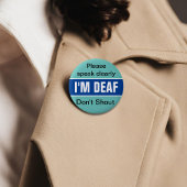 Taubbewusst, Hörbehinderung, Taubheit, weniger hör Button