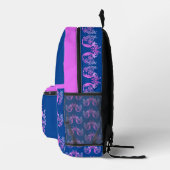 Taube auf Branch Bird Motif Art Personalisiert Bedruckter Rucksack (Rechts)