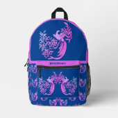 Taube auf Branch Bird Motif Art Personalisiert Bedruckter Rucksack (Vorderseite)