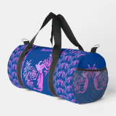 Taube auf Branch Bird Motif Art Personalisiert Duffle Bag (Rechte Ecke)