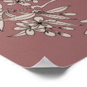 Taube auf Branch Bird Motif Art Poster (Ecke)