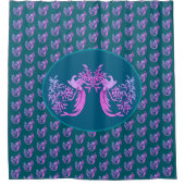 Taube auf Flower Branch Art Duschvorhang (Vorderseite)