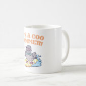 Taube auf Surfbrett mit Coo Summer Funny Kaffeetasse (VorderseiteRechts)