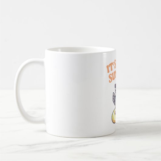Taube auf Surfbrett mit Coo Summer Funny Kaffeetasse (Links)