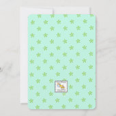 Taube auf Zweig Blauer Taufen Einladung (Rückseite)