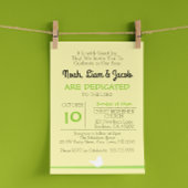 Taube auf Zweig Gelbe Dedication Einladung