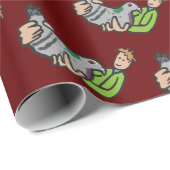 Taube Behaltend Geschenkpapier (Rolleneckpunkt)