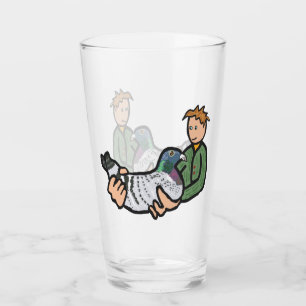Taube Behaltend Glas