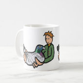 Taube Behaltend Kaffeetasse (Vorderseite Links)