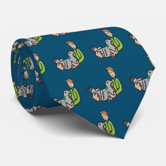 Taube Behaltend Krawatte (Gerollt)