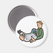 Taube Behaltend Magnet (Vorderseite/Rückseite)