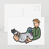 Taube Behaltend Postkarte (Vorne/Hinten)