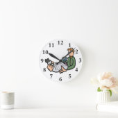 Taube Behaltend Runde Wanduhr (Zuhause)