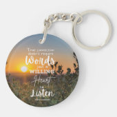 Taube Bewusstsein Inspiration Schlüsselanhänger (Rückseite)