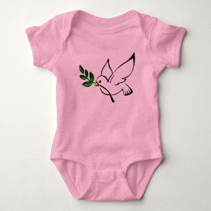 Taube der Friedensbaby-Ausstattung Baby Strampler