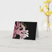 Taube der Friedensschläger Mitzvah Karte (Gelbe Blume)