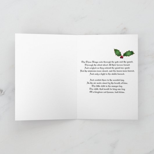 TAUBE DER FRIEDENSweihnachtskarte Feiertagskarte (Innenseite)