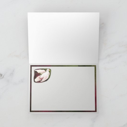 Taube der Friedensweihnachtskarte Feiertagskarte (Innenseite)