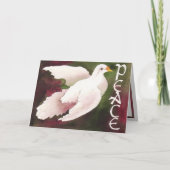 Taube der Friedensweihnachtskarte Feiertagskarte (Vorderseite)