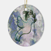 Taube der Hoffnung und des Friedens Keramik Ornament (Links)