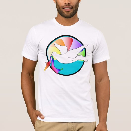 Taube der Liebe (LGBTIQ) T-Shirt (Vorderseite)