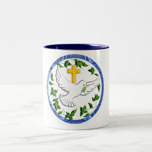 Taube des Friedens Christliche Geschenke Zweifarbige Tasse