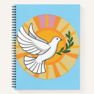 Taube des Friedens   Christliches Glaubensjournal Notizblock