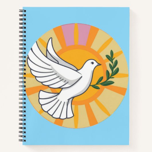 Taube des Friedens | Christliches Glaubensjournal Notizblock (Vorderseite)