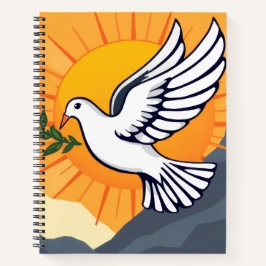 Taube des Friedens | Christliches Glaubensjournal Notizblock