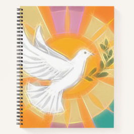 Taube des Friedens | Christliches Glaubensjournal Notizblock