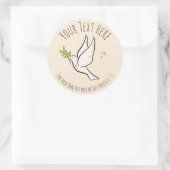 Taube des Friedens. Die Bewegung zur Bekämpfung de Runder Aufkleber (Tasche)